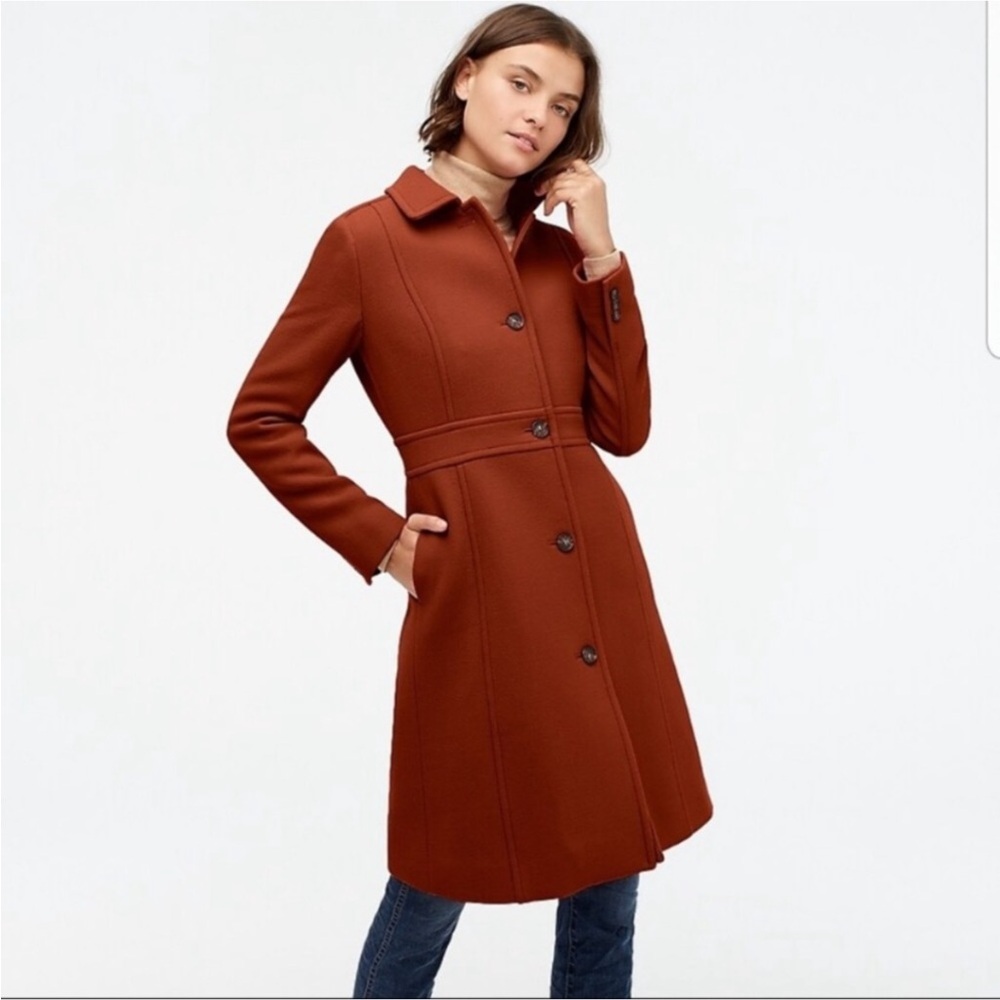 JCREW Classic Lady Day Coat Italian Double Cloth with Thinsulate RARE